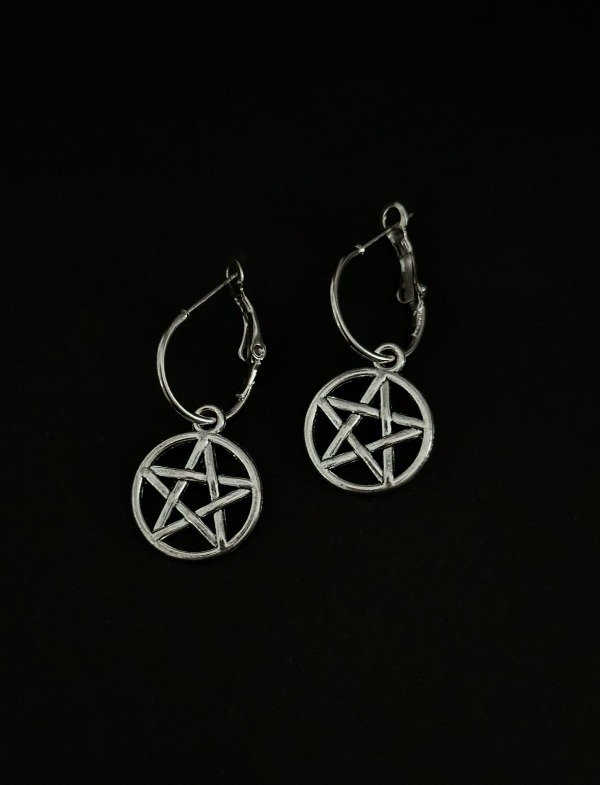 Producto - Aritos "Pentagrama" (Bañados en plata)