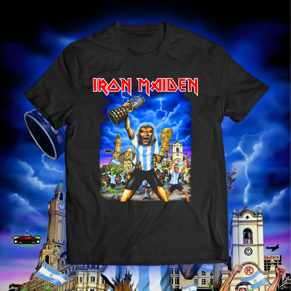 Producto - Remera Iron Maiden 2026 Fear of the Dark Argentina Campeon Mundial