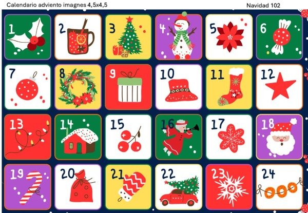 Producto - LAMINA NAVIDAD CALENDARIO ADVIENTO 102