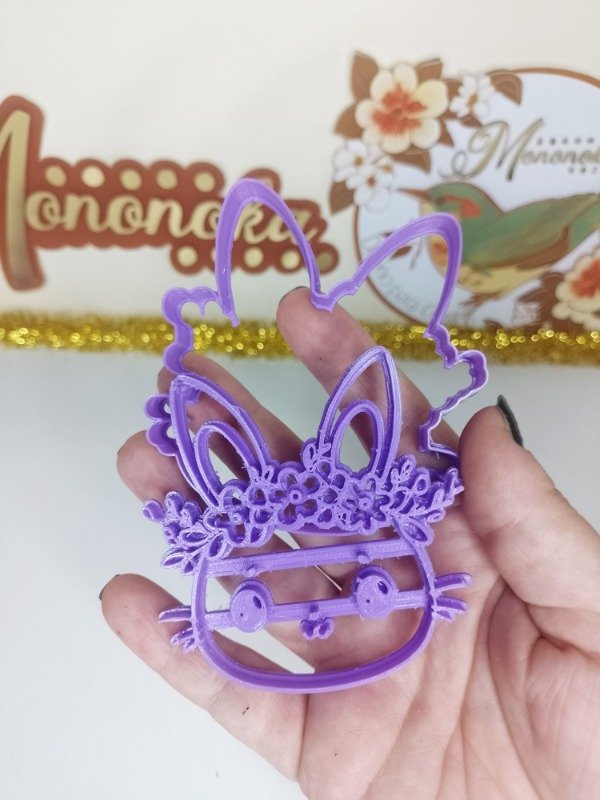 Producto - Cortante cabeza coneja con flores