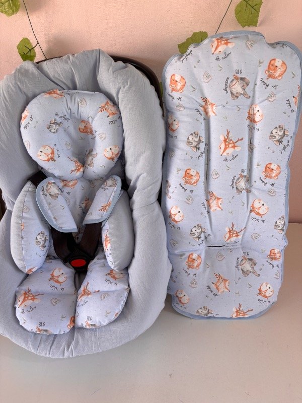 Producto - Set de paseo zorritos celestes