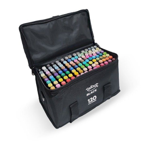 Producto - MARCADOR TALBOT BLACK DOBLE PUNTA x 120U.