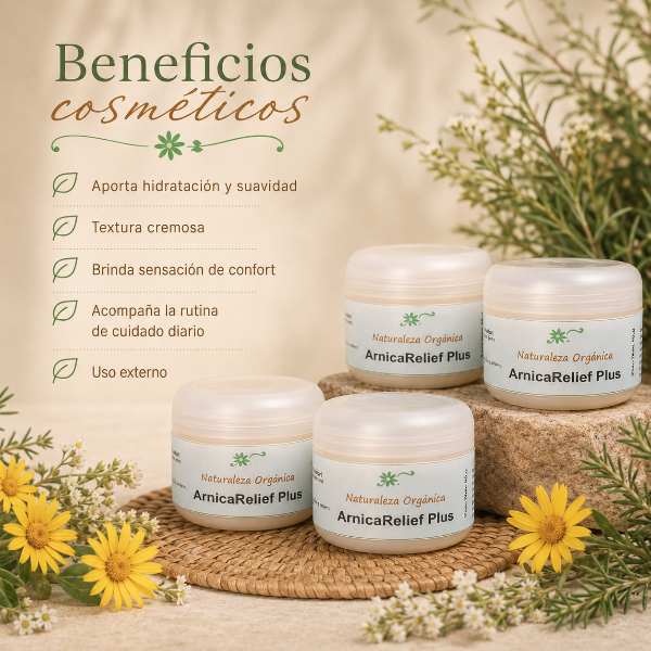Producto - Pack 4 Cremas de Árnica Natural ArnicaRelief Plus Bienestar y Alivio Natural - 1