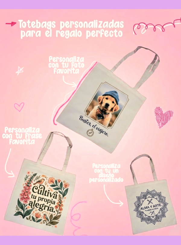 Producto - KIT: Tote bag + Taza + Stickers PERSONALIZADOS
