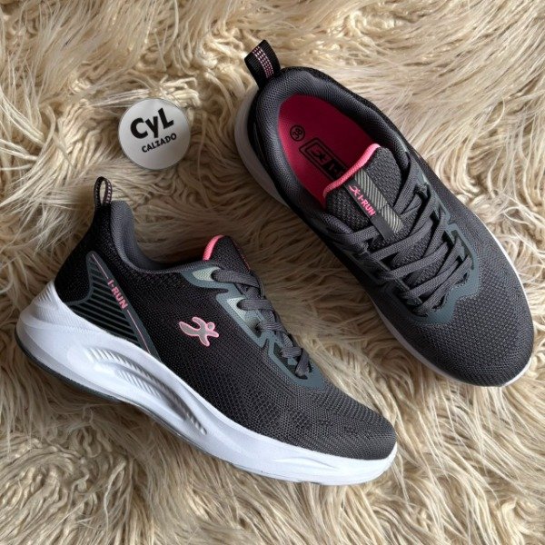 Producto - I RUN Speed Gris / Fucsia - 0