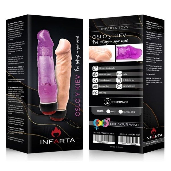 Producto - Vibrador Realístico Kiev - En Color Beige
