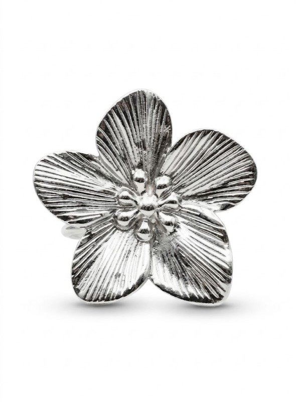 Producto - Anillo Flor Plateado