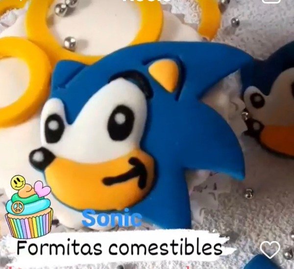Producto - Caritas de Sonic en pastillaje x12 unidades