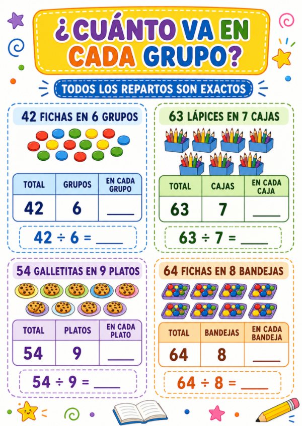 Producto - REPARTIMOS CON TABLAS: Divisiones exactas con apoyo visual - 11
