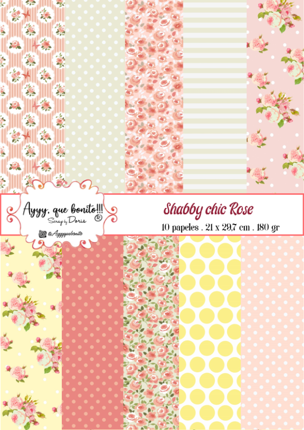 Producto - Shabby chic Rose. Imjpreso