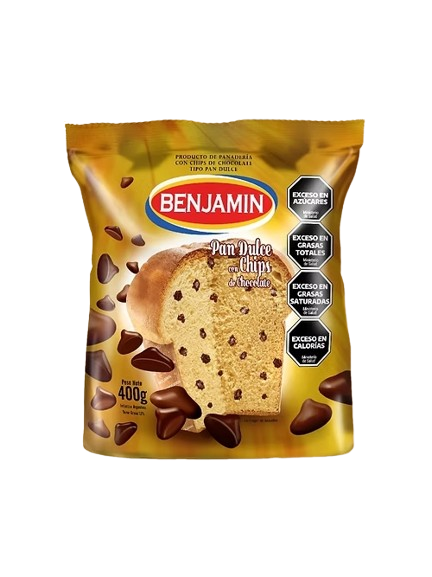 Producto - Pan Dulce Benjamin Con Chips 400 gr cod. 0328