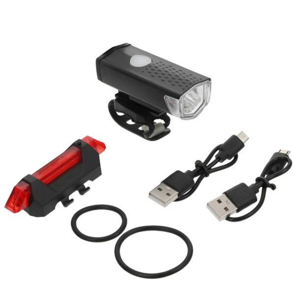 Producto - Luz Frontal y Trasera "Combo" Para Bicicleta Recargables Usb - 1