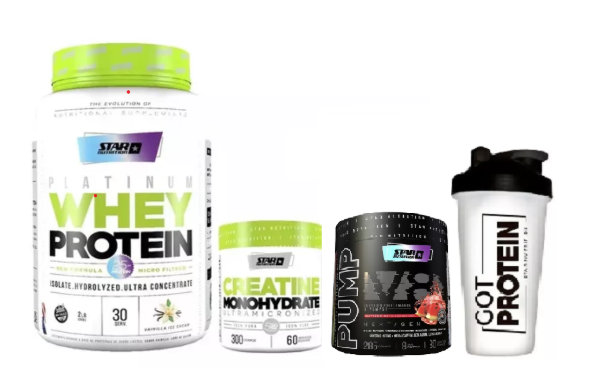 Producto - Combo Platinum 2 Lb + Creatina 300g en Pote + pump v8 + shaker