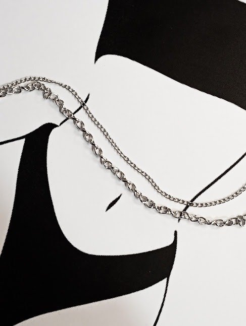 Producto - Belly Chains DOBLE CADENA plateado
