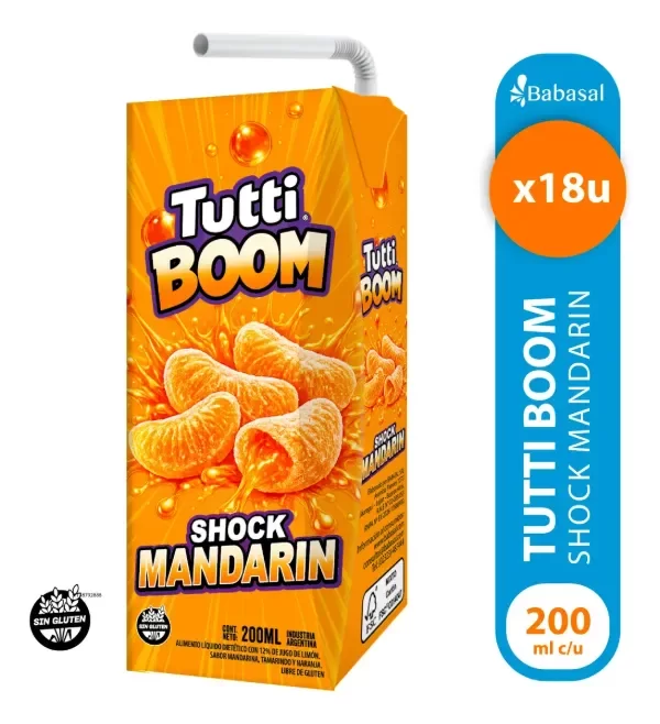 Producto - Jugo Shock Mandarin 200ml x 9 un. - Tutti