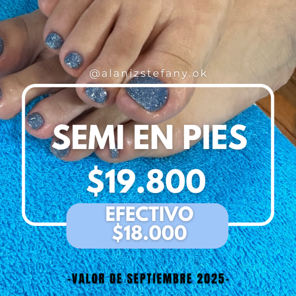 Producto - Semi color en pies - Valor septiembre
