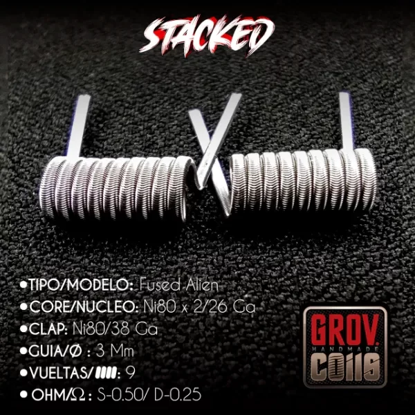 Producto - COIL PREARMADA GROV COILS STACKED (0.50ohm).