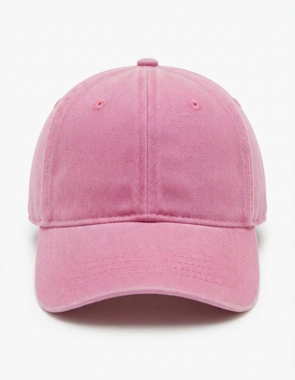 Producto - gorra lisa infantil color rosa desgastada vintage regulable