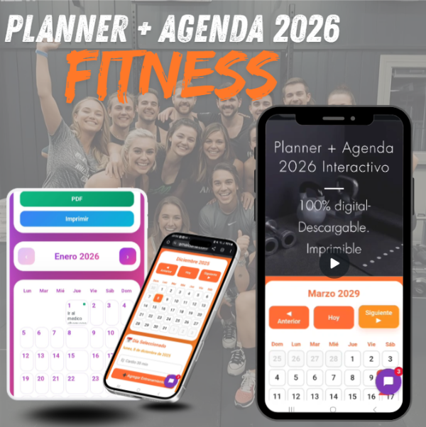 Producto - PLANNER DIGITAL MÁS AGENDA IMPRIMIBLE 2026
