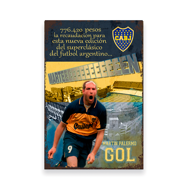Producto - Chapa retro Martin Palermo Boca Juniors  (Spo/91)