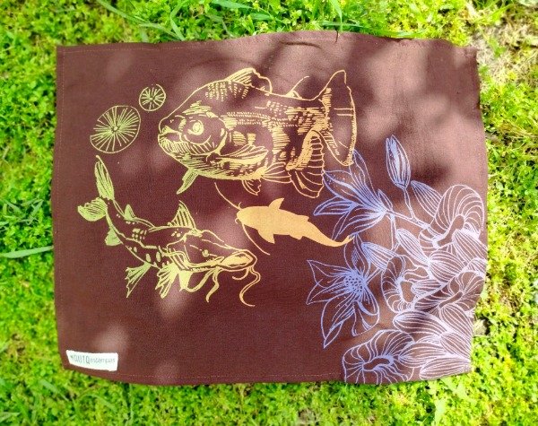 Producto - Par de individuales "Peces de Río Marrón" - 1