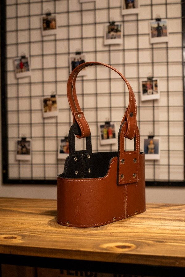 Producto - Canasta ovalada - Simil cuero