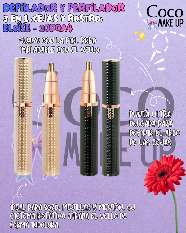 Producto - DEPILADOR Y PERFILADOR 3 EN 1 (CEJAS Y ROSTRO) - ELOÏSE - 20DQA4