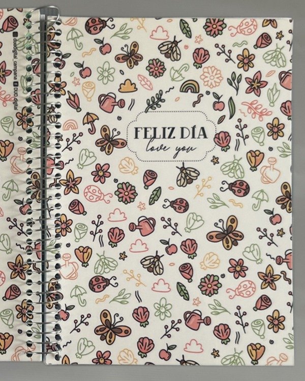 Producto - Cuaderno "MARIPOSAS" A5 tapa blanda