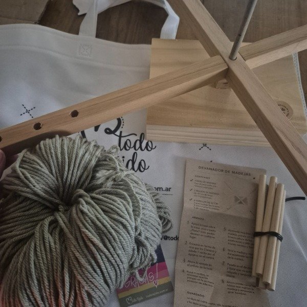 Producto - Devanador Manual De Madera + 1 Bolsa Y 1 Madeja De Regalo!!!