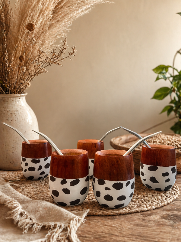 Producto - Combo 5 mates vaquita con bombilla