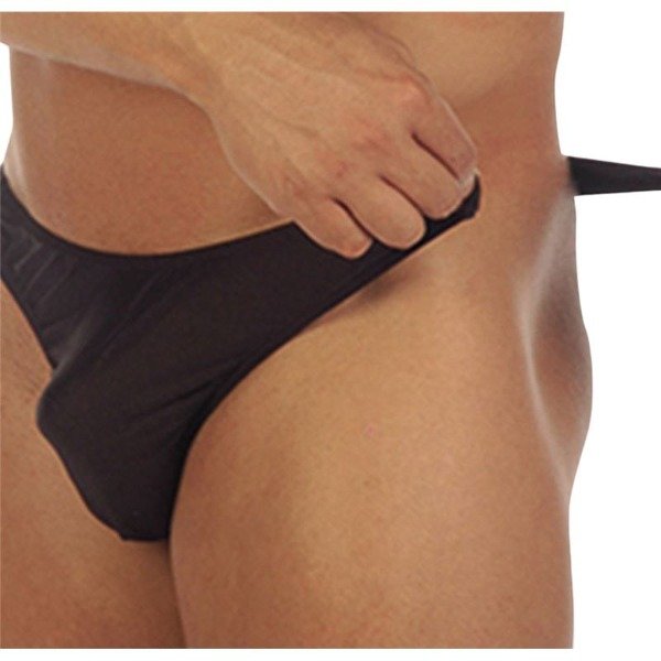 Producto - Tanga Less Lycra Lisa C/Velcro Talle:U Color:Negro