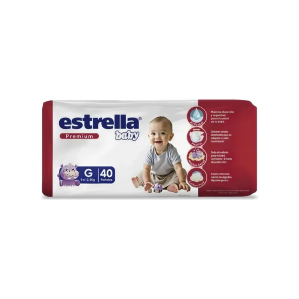 Producto - PAÑALES ESTRELLA PREMIUM HIPER G X40
