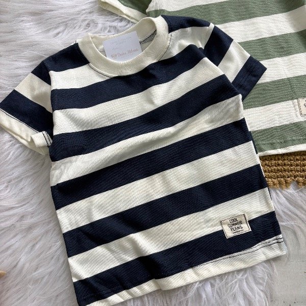 Remera rayada azul