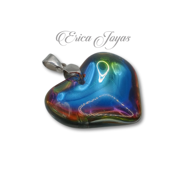 Producto - Dije piedra Corazón tornasol 30 (LBPI0007)