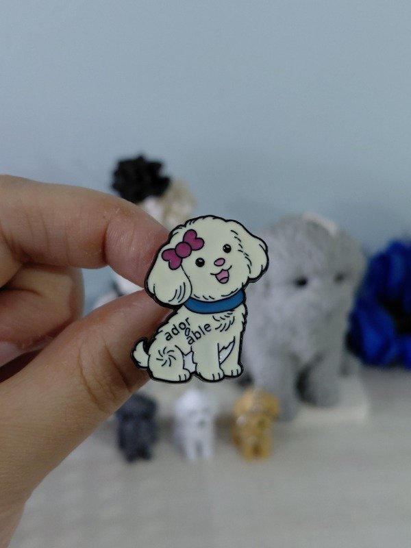 Producto - Pin metalizado - Perrito "Adorable" #2466