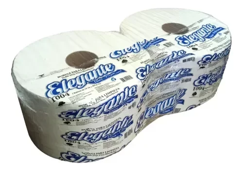 Producto - Bobina de papel blanca doble hoja 19 cm x 400 M ELEGANTE x 2 U