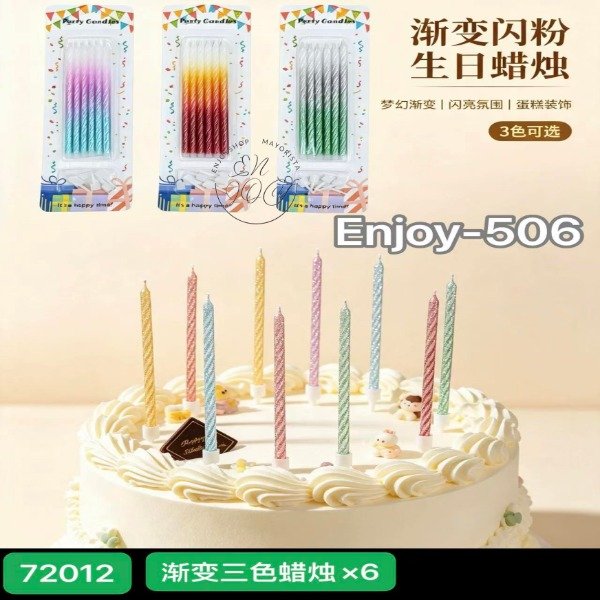 Producto - BLISTER X6 VELAS COLORES CAMBIANDO ENJOY506