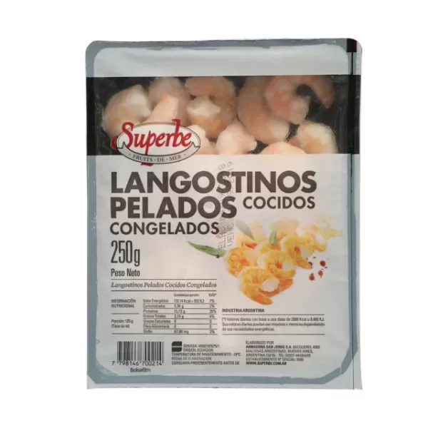 Producto - Langostinos Pelados Cocidos x 250 gr -Superbe