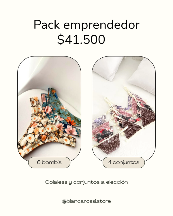 Producto - Pack emprendedor (6 bombis y 4 conjuntos)