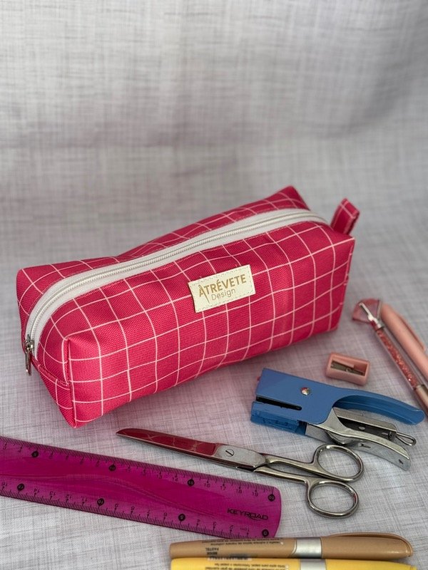 Producto - Mini Cartu Cubo - Cuadrille fucsia