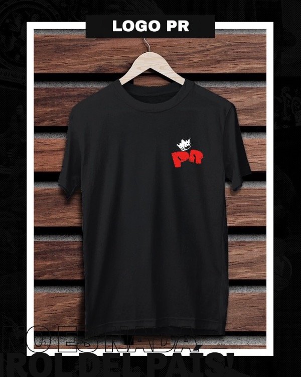 Producto - Remera Negra PR Logo en el Corazón