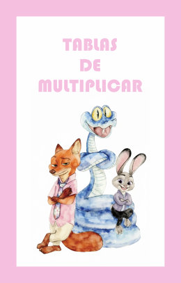 Producto - Tablas de multiplicar Zootropolis -  (Pack x 10 juegos)
