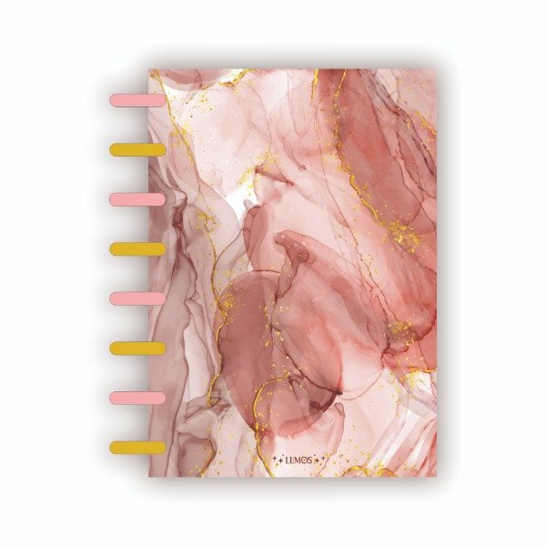 Producto - Cuaderno Lumos Tapa Dura A4 (Mármol Rosa)