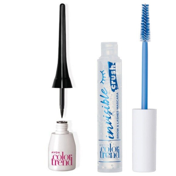 Producto - Delineador negro + máscara en gel de pestañas y cejas - avon