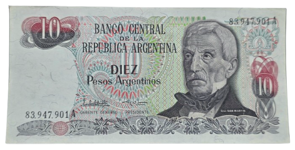 Producto - 10 Pesos Ley 18.188 (López - García Vazquez) Fil.3A (Difusa) Bott.2614 XF+