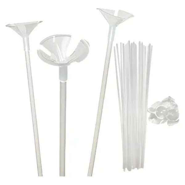 Producto - Palito porta globo blanco x20un