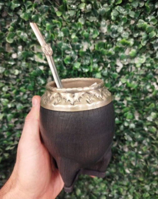 Producto - Mate Imperial TORPEDO con corona de alpaca Negro