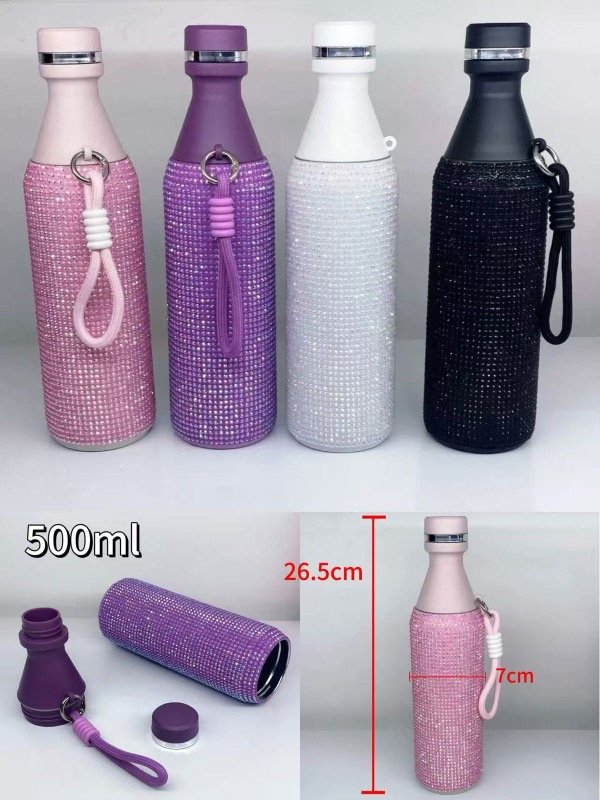 Producto - Botellas con brillo 500ml (varios colores)
