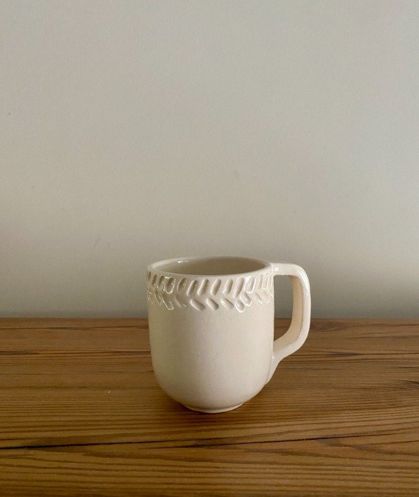 Producto - Taza natural con detalle tamaño chico - ENTREGA INMEDIATA