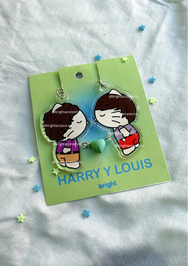 Producto - Llaveros Kittys Kiss Harry y Louis (Imán)